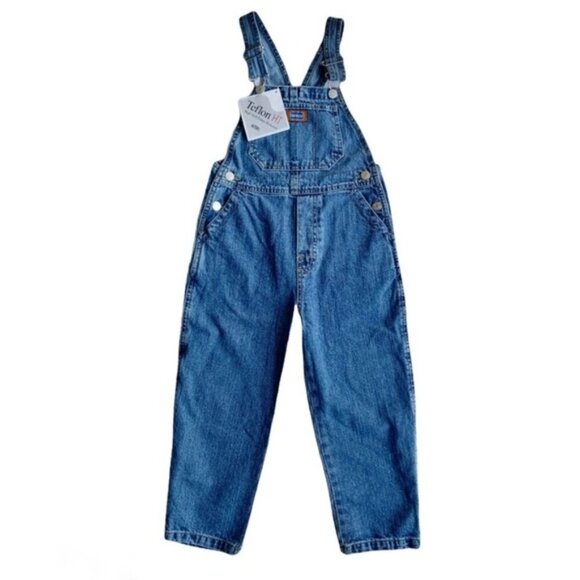 Beedz Bib Overalls Denim Long Pant Youth Medium Wash Adjustable Straps Size 5 - Picture 1 of 15